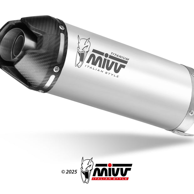 MIVV AK-1 Titanium with Carbon End Cap (Y.081.K4K) suitable for Yamaha Tracer 9 2025 to 2026