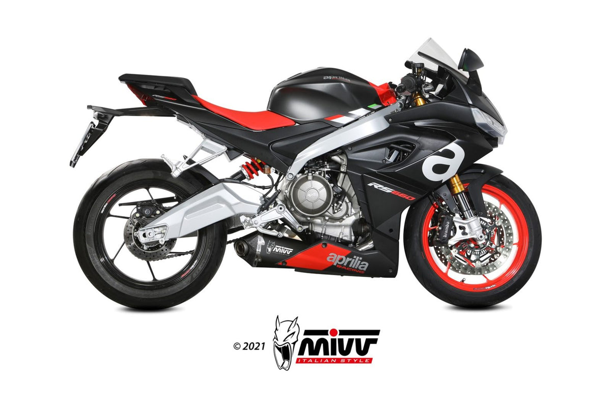MIVV Delta Race Schwarzer Edelstahl (A.014.LDRB) passend für Aprilia RS 660 2020 bis 2024