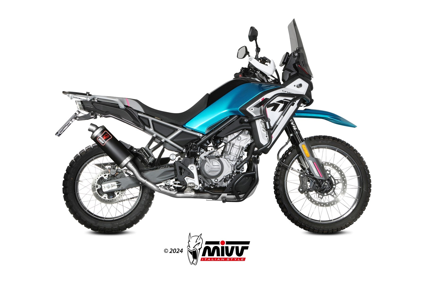 MIVV DAKAR Schwarzer Edelstahl (CF.005.LDKB) passend für CF MOTO 450 MT 2025 bis 2026