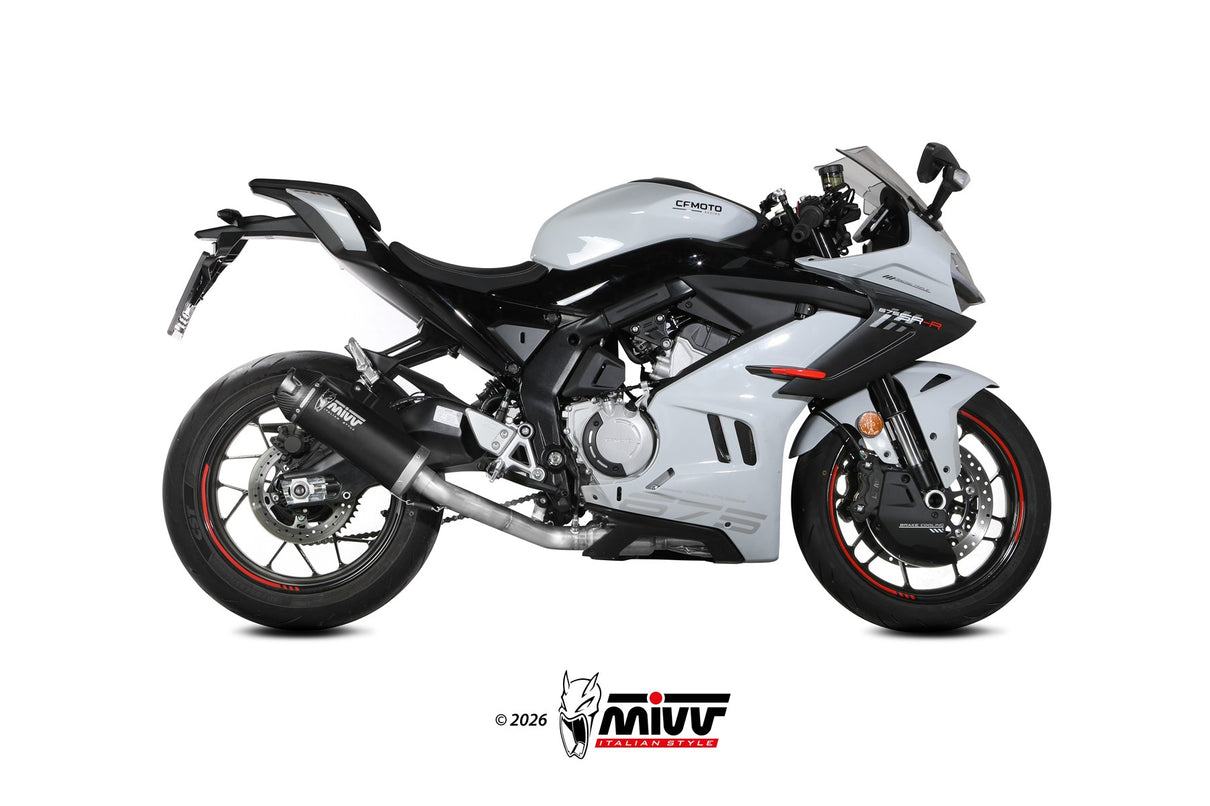 MIVV AK-1 Schwarzer Edelstahl (CF.011.LZK) passend für CF MOTO 675SR-R 2025 bis 2026