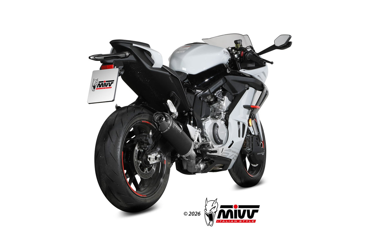 MIVV AK-1 Schwarzer Edelstahl (CF.011.LZK) passend für CF MOTO 675SR-R 2025 bis 2026