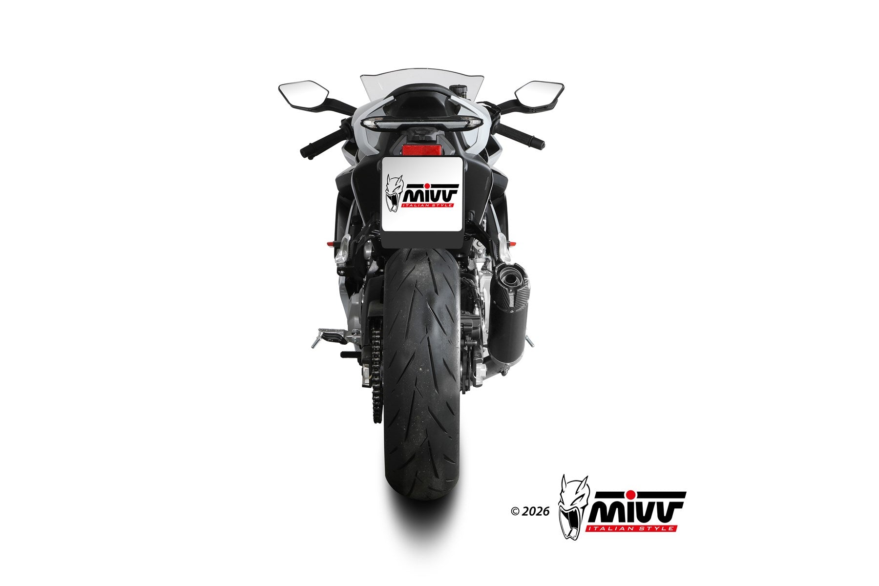 MIVV AK-1 Schwarzer Edelstahl (CF.011.LZK) passend für CF MOTO 675SR-R 2025 bis 2026