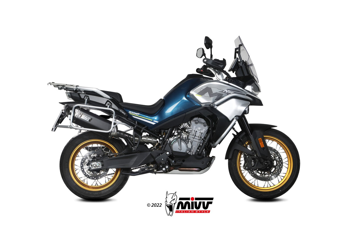MIVV SPEED EDGE Schwarzer Edelstahl (CF.001.LRB) passend für CF MOTO 800MT 2022 bis 2026