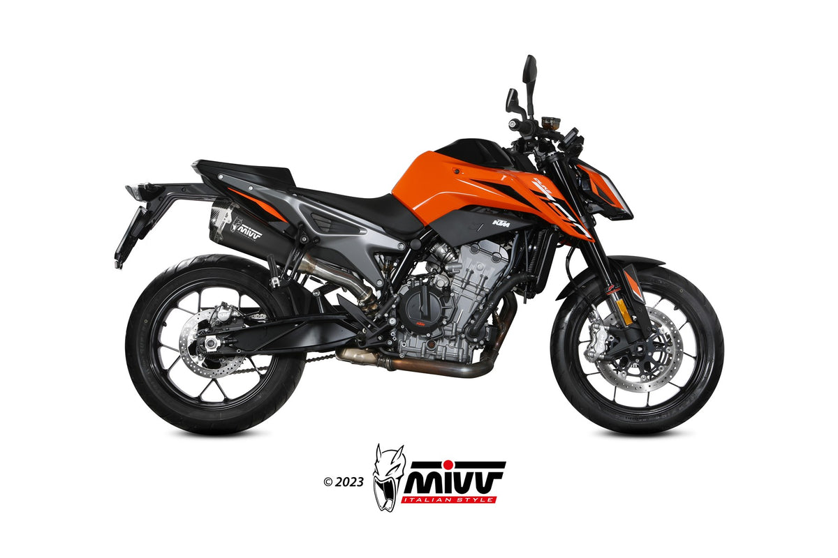 MIVV DELTA RACE Schwarzer Edelstahl (KT.020.LDRB) passend für KTM Duke 790 2023 bis 2024