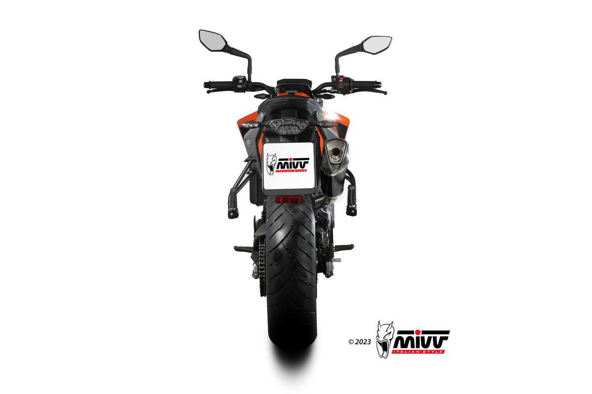 MIVV DELTA RACE Schwarzer Edelstahl (KT.020.LDRB) passend für KTM Duke 790 2023 bis 2024