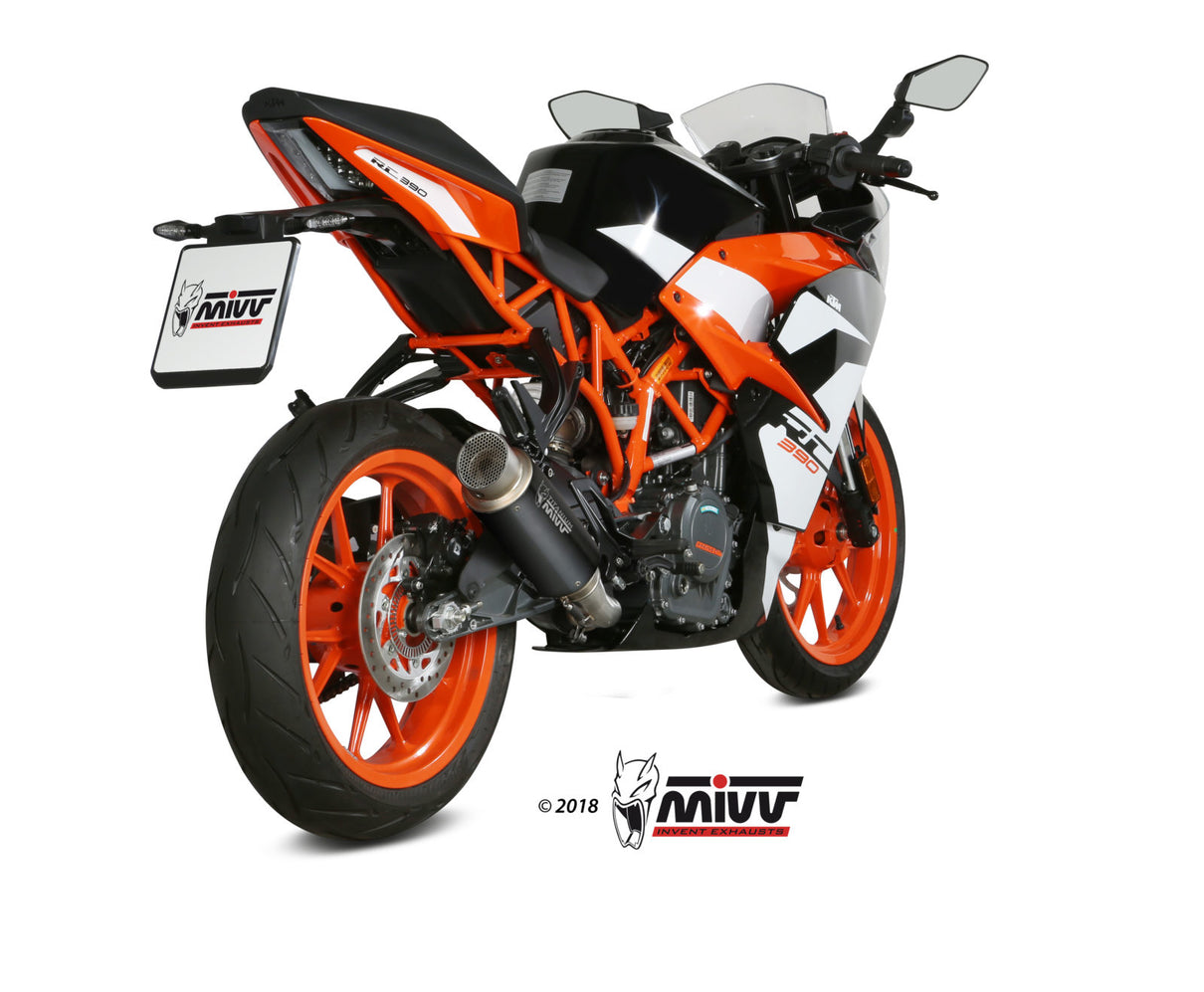 MIVV GP PRO Schwarzer Edelstahl (KT.019.LXBP) passend für KTM RC 390 2017 bis 2020