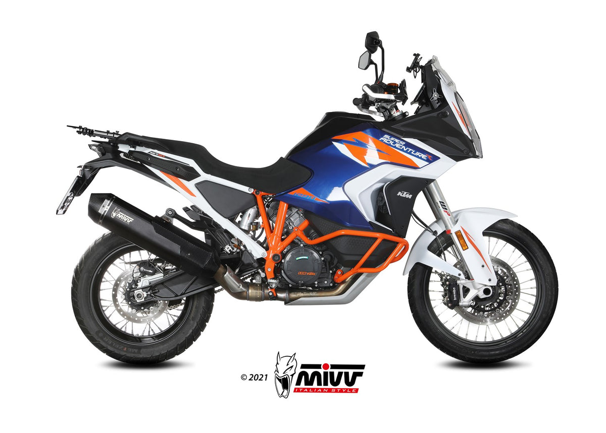 MIVV SPEED EDGE Schwarzer Edelstahl (KT.027.LRB) passend für KTM 1290 Super Adventure / R / S / T 2021 bis 2024