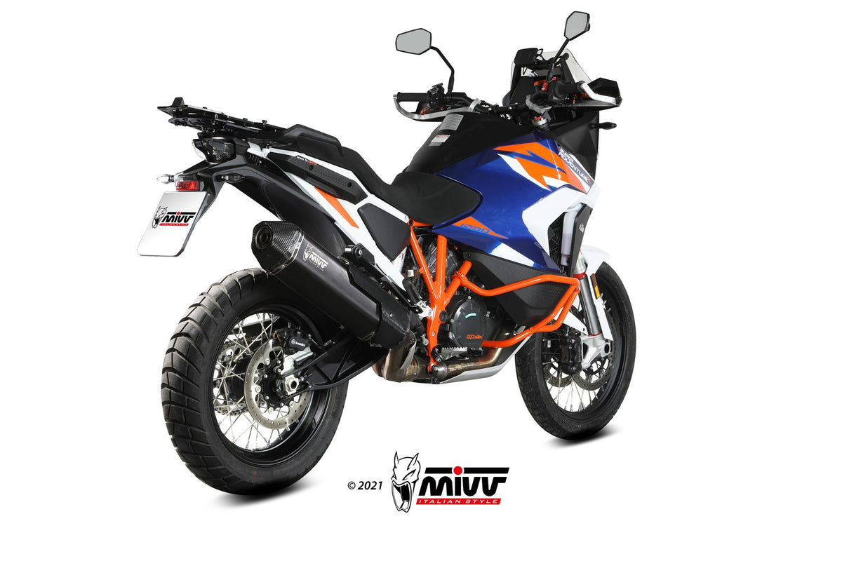 MIVV SPEED EDGE Schwarzer Edelstahl (KT.027.LRB) passend für KTM 1290 Super Adventure / R / S / T 2021 bis 2024