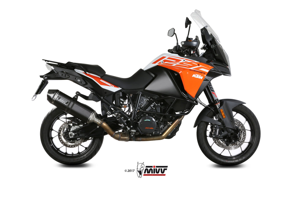 MIVV SPEED EDGE Schwarzer Edelstahl (KT.017.LRX) passend für KTM 1290 Super Adventure / R / S / T 2015 bis 2020