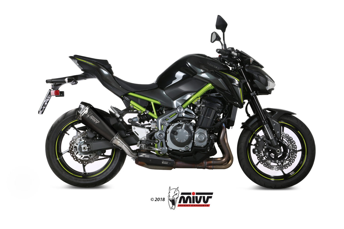 MIVV Delta Race Schwarzer Edelstahl (K.045.LDRB) passend für Kawasaki Z900 2017 bis 2019