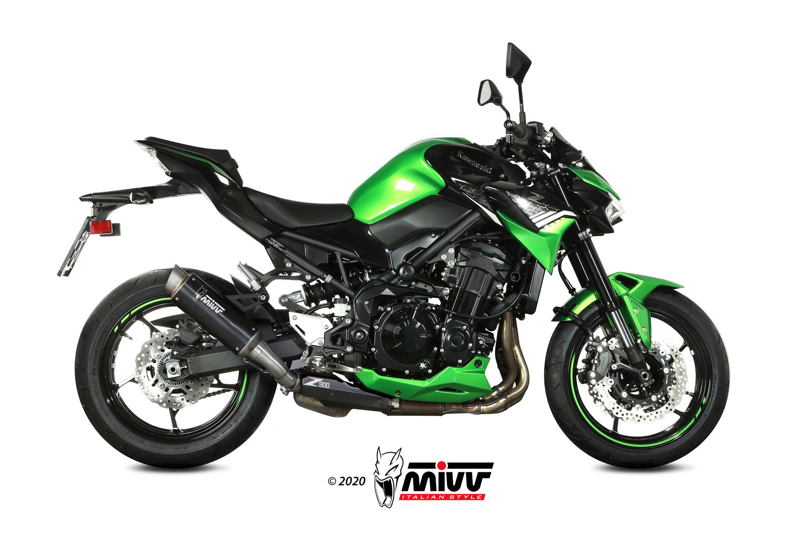 MIVV GP PRO Schwarzer Edelstahl (K.052.LXBP) passend für Kawasaki Z900 2020 bis 2024