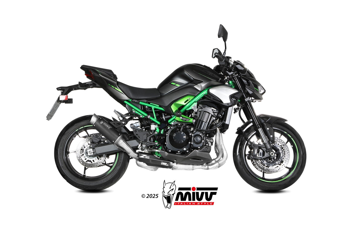 MIVV GP PRO Schwarzer Edelstahl (K.062.LXBP) passend für Kawasaki Z900 2025 bis 2026