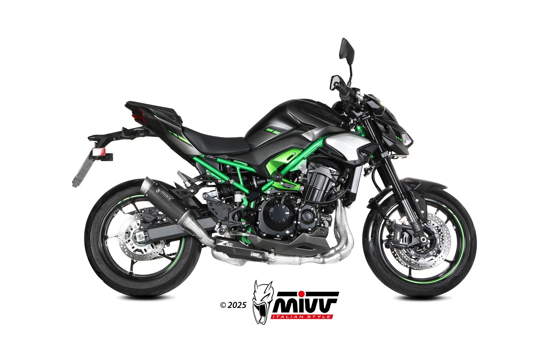 MIVV GP PRO Schwarzer Edelstahl (K.062.LXBP) passend für Kawasaki Z900 2025 bis 2026