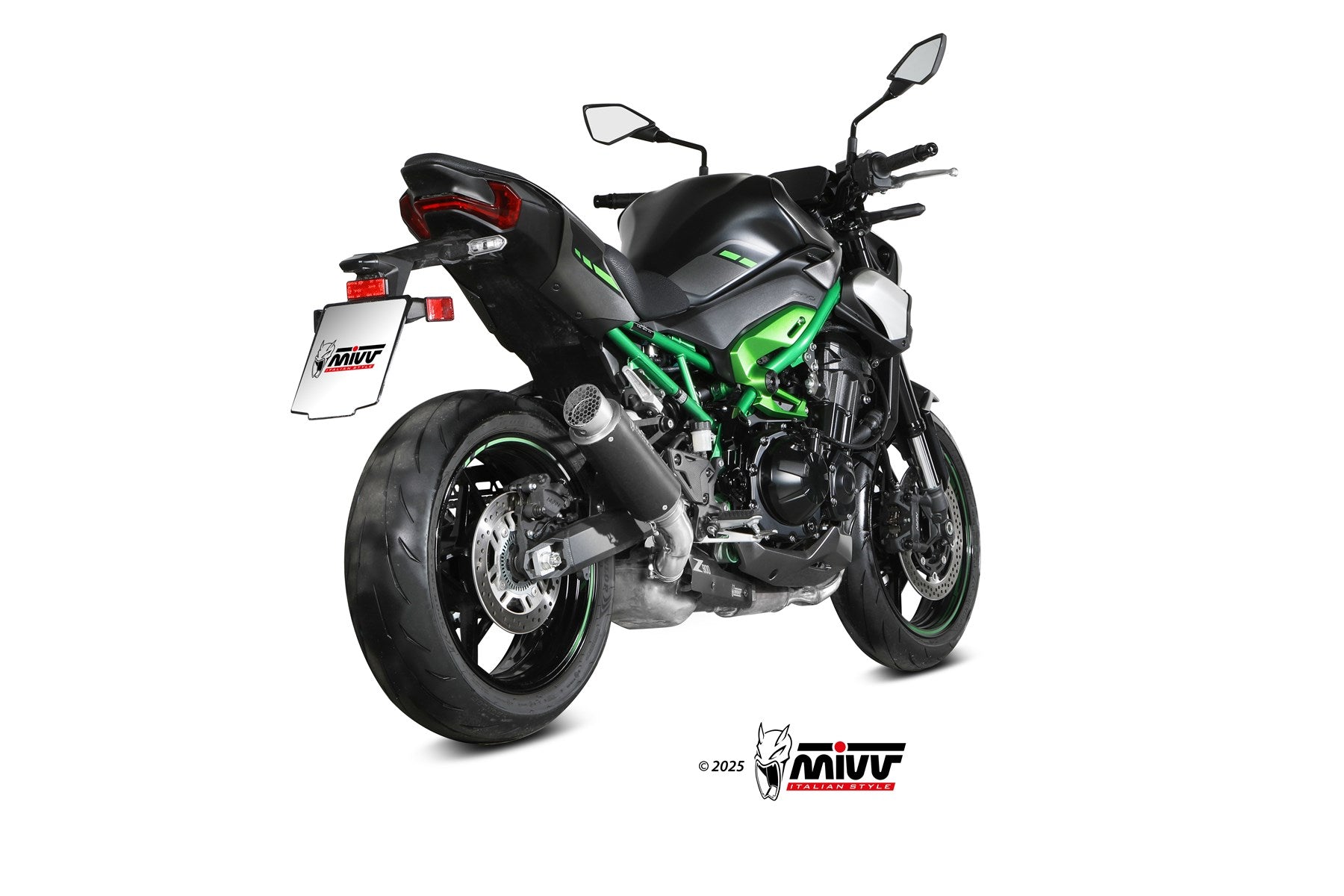 MIVV GP PRO Schwarzer Edelstahl (K.062.LXBP) passend für Kawasaki Z900 2025 bis 2026