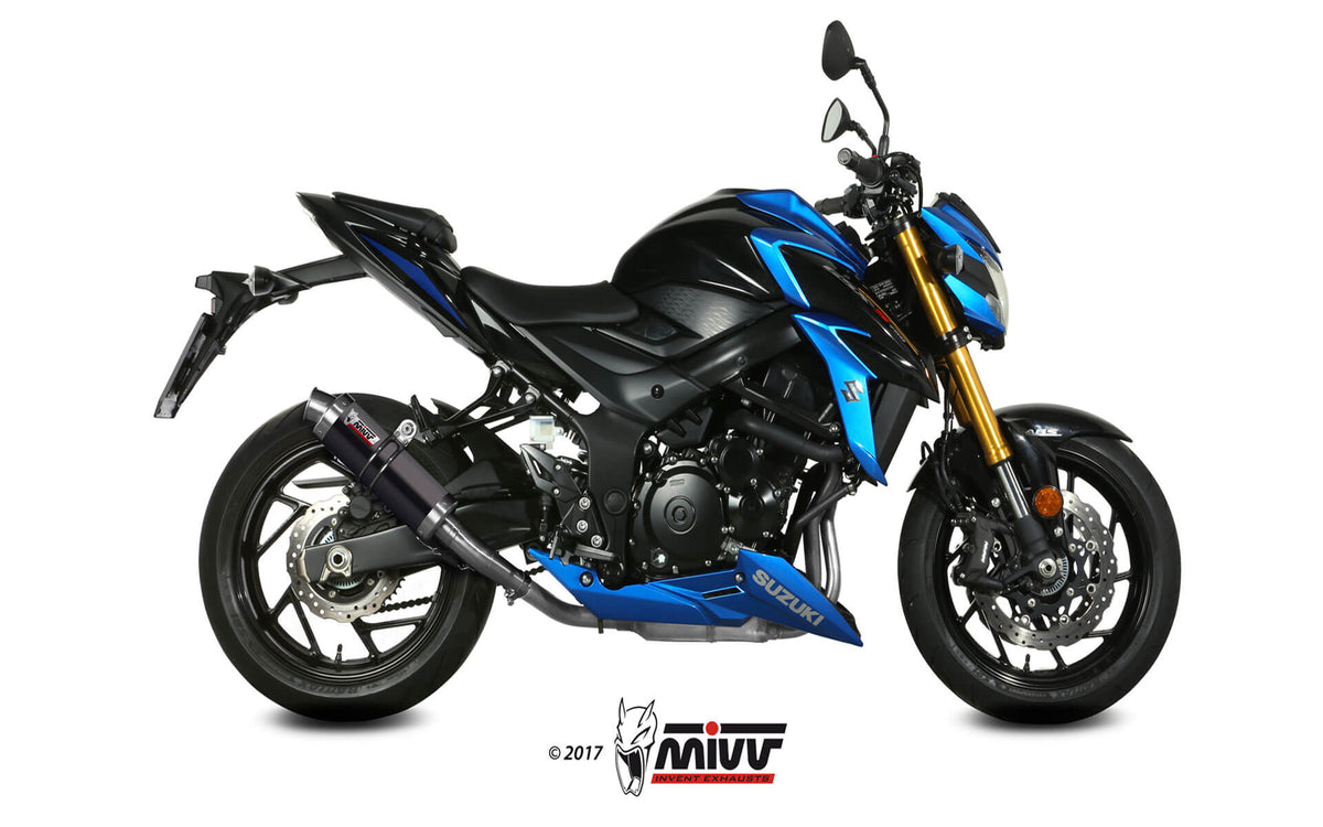 MIVV GP Schwarzer Edelstahl (S.048.LXB) passend für Suzuki GSX-S 750 2017 bis 2020