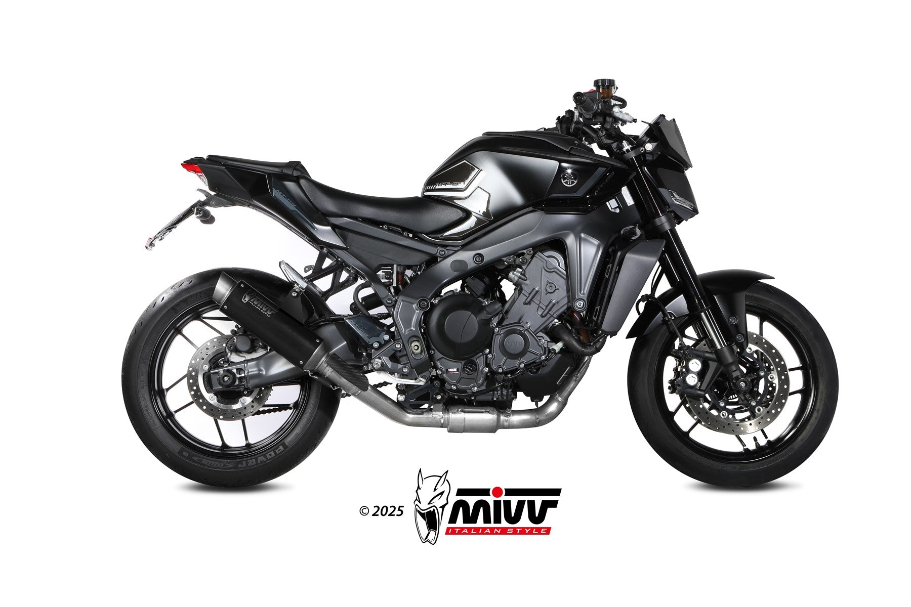 MIVV GP PRO Schwarzer Edelstahl (Y.078.KXBP) passend für Yamaha MT-09 2024 bis 2026
