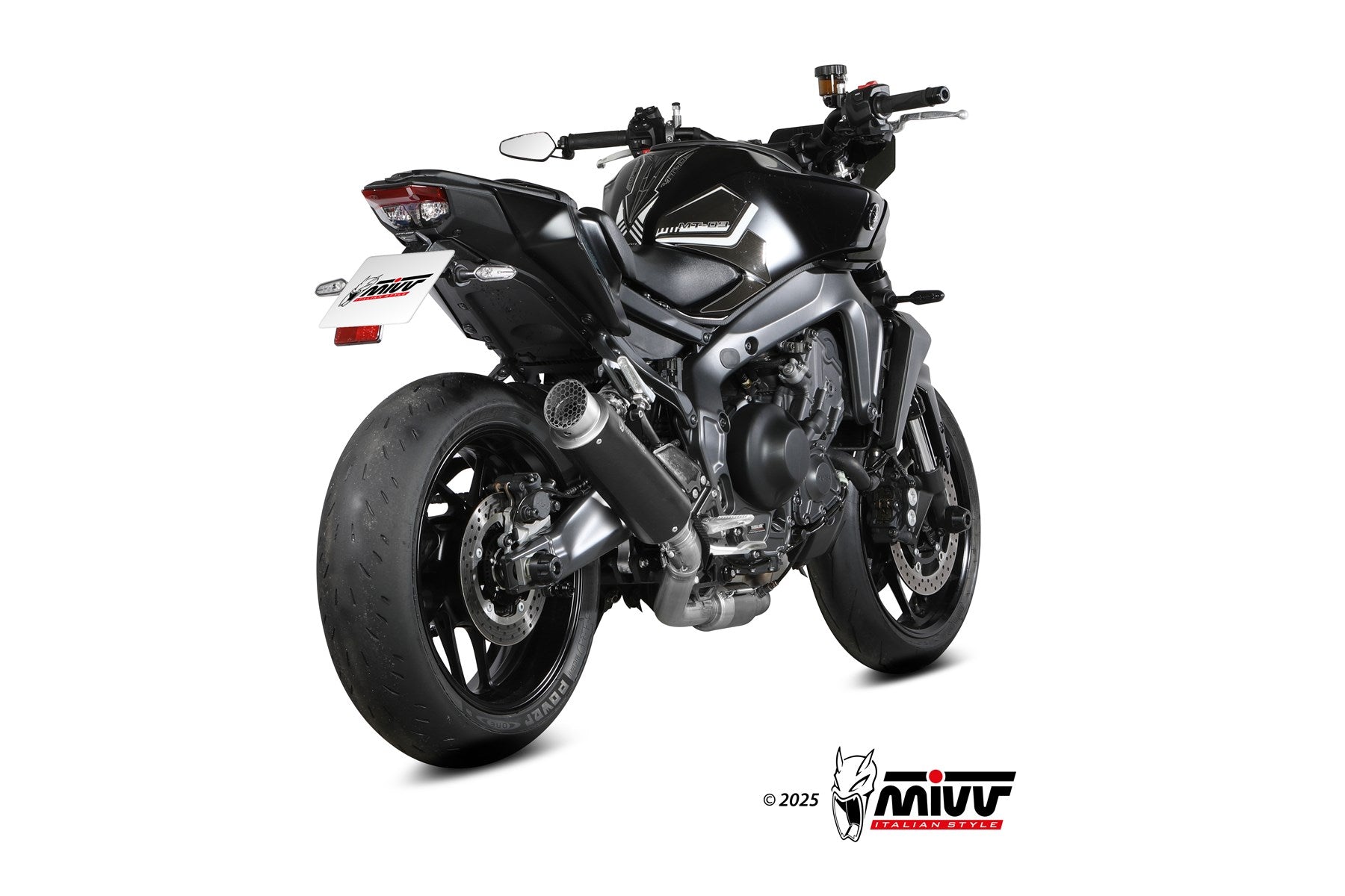 MIVV GP PRO Schwarzer Edelstahl (Y.078.KXBP) passend für Yamaha MT-09 2024 bis 2026