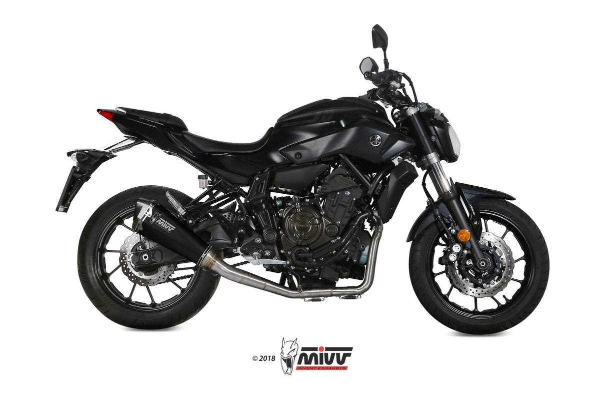 MIVV Delta Race Schwarzer Edelstahl (Y.045.LDRB) passend für Yamaha MT-07 2021 bis 2024