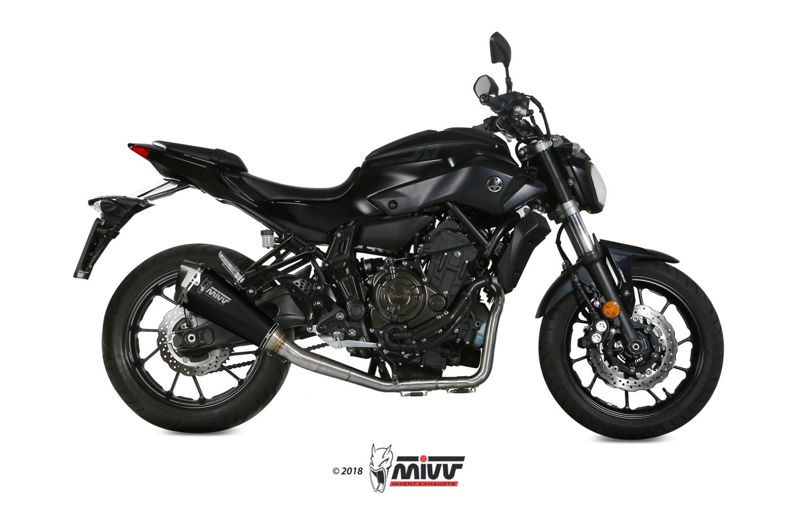 MIVV Delta Race Schwarzer Edelstahl (Y.045.LDRB) passend für Yamaha MT-07 2021 bis 2024