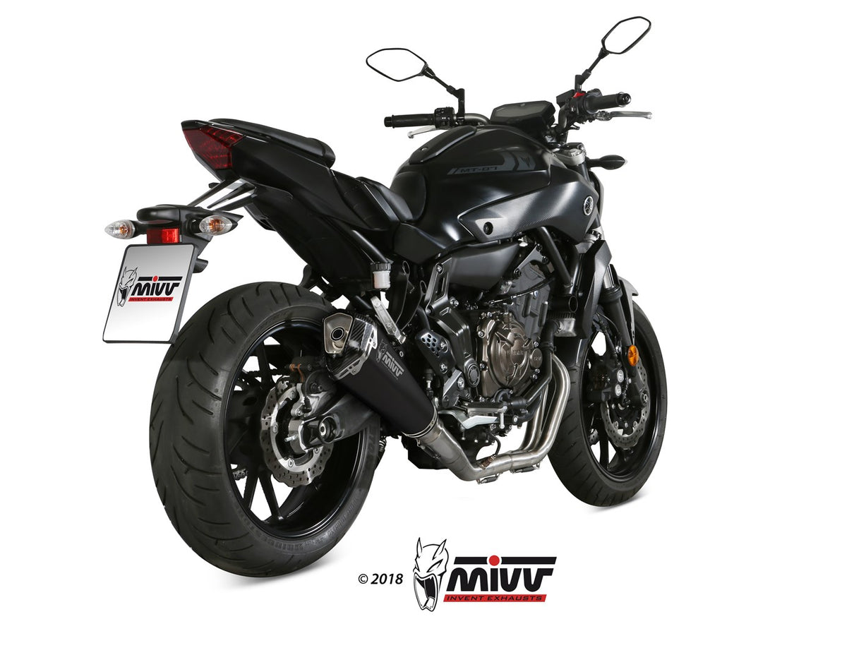 MIVV Delta Race Schwarzer Edelstahl (Y.045.LDRB) passend für Yamaha MT-07 2021 bis 2024