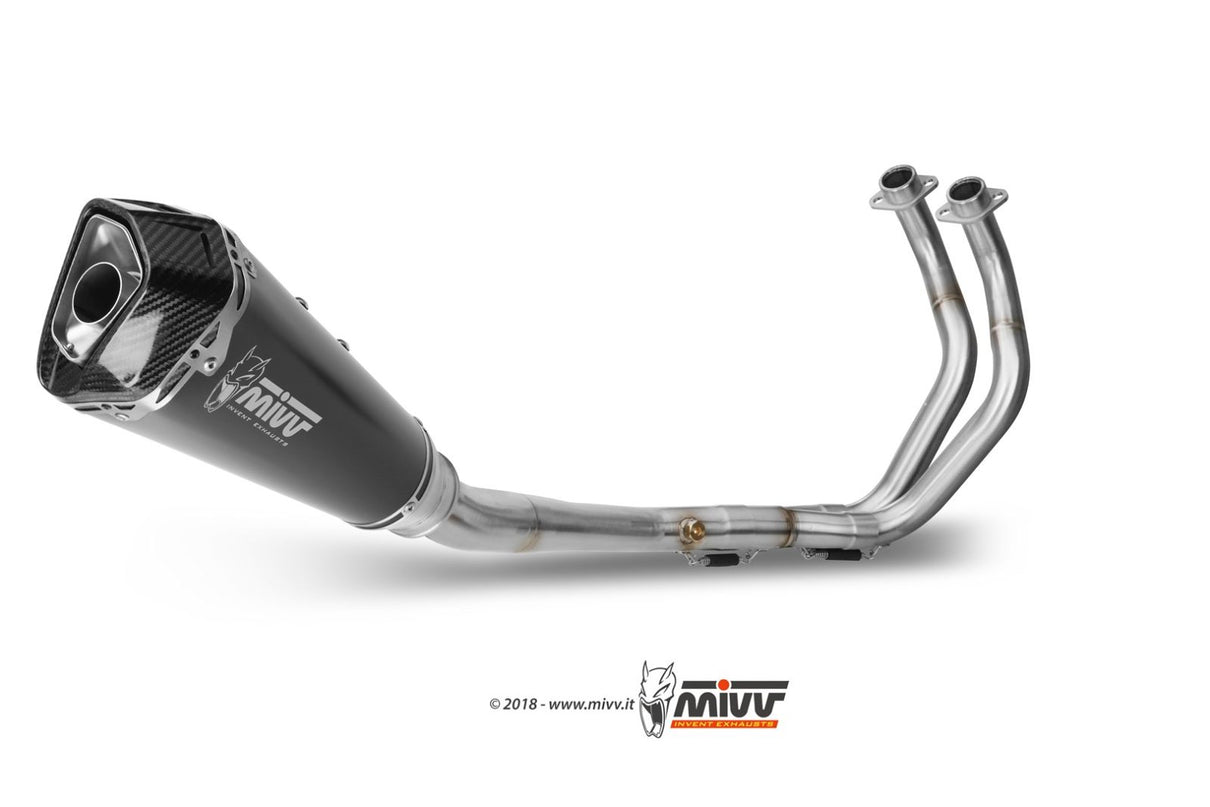 MIVV Delta Race Schwarzer Edelstahl (Y.045.LDRB) passend für Yamaha MT-07 2021 bis 2024