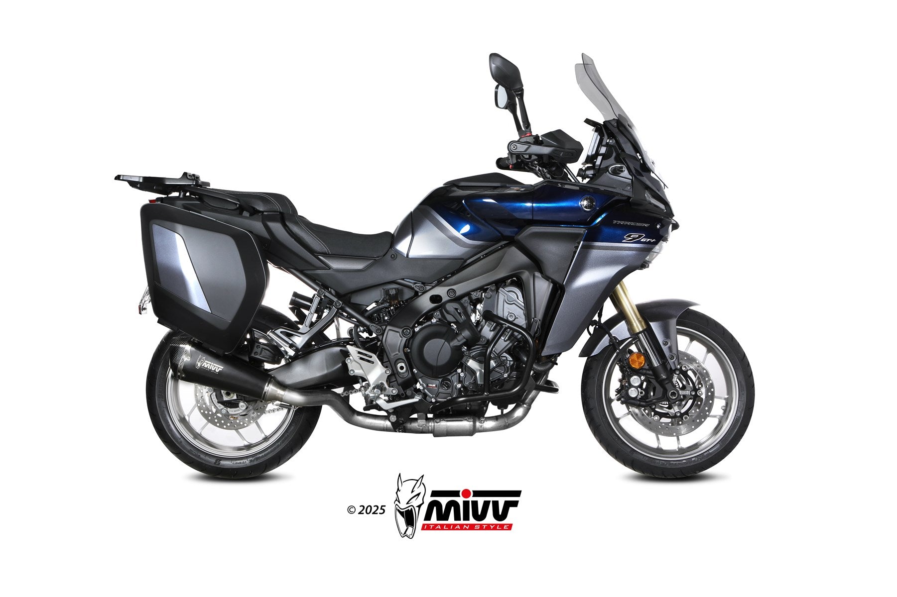 MIVV Delta Race Schwarzer Edelstahl (Y.081.KDRB) passend für Yamaha Tracer 9 2025 bis 2026