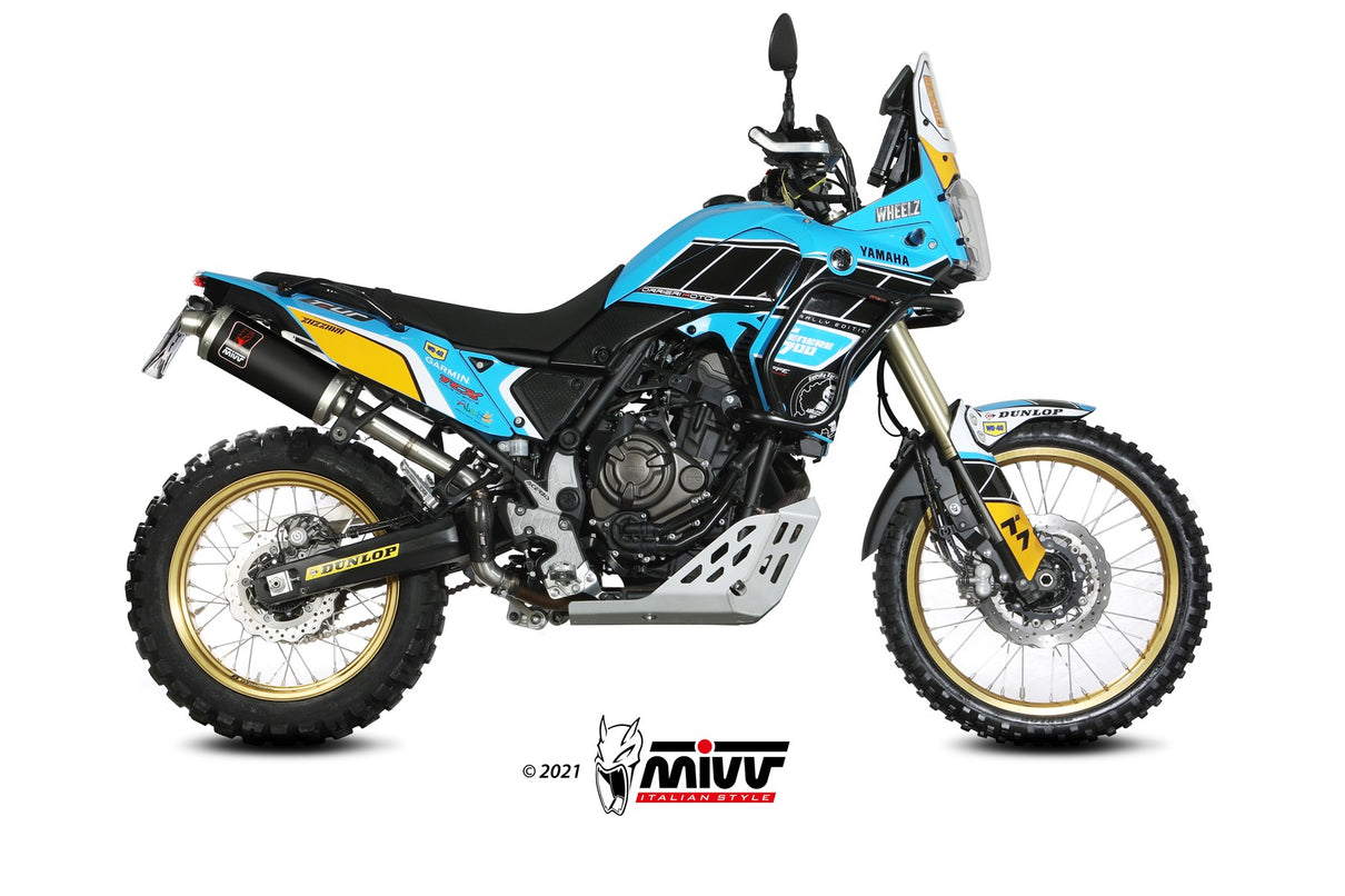 MIVV DAKAR Schwarzer Edelstahl (Y.064.LDKB) passend für Yamaha Ténéré 700 2019 bis 2026