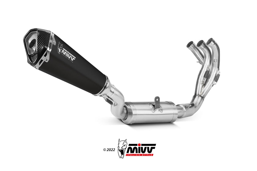 MIVV Delta Race Schwarzer Edelstahl (Y.069.LDRB) passend für Yamaha Tracer 9 2021 bis 2024