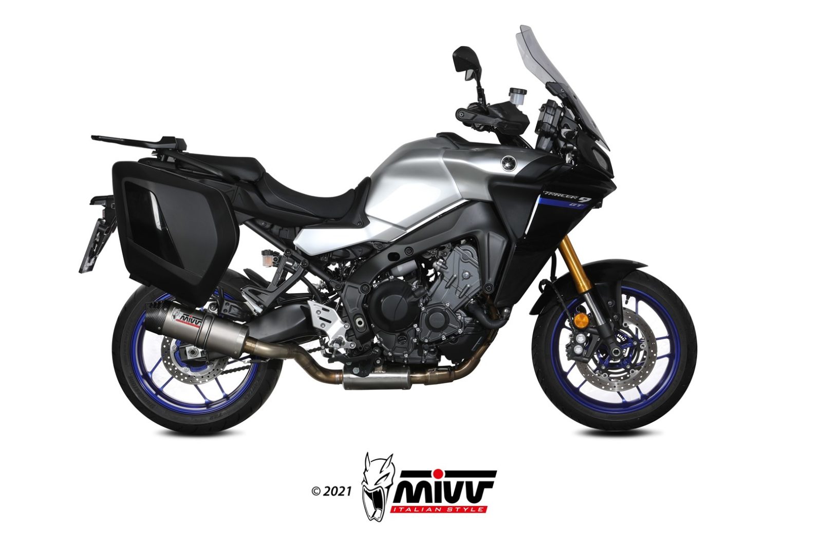MIVV OVAL Titan mit Carbon-Endkappe (Y.069.L4C) passend für Yamaha Tracer 9 2021 bis 2024