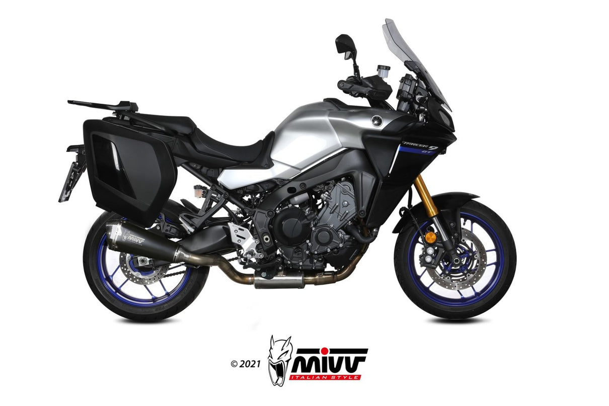 MIVV Delta Race Schwarzer Edelstahl (Y.069.LDRB) passend für Yamaha Tracer 9 2021 bis 2024