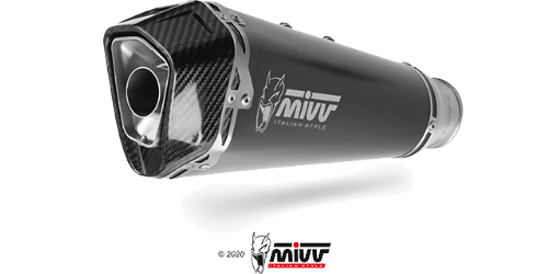 MIVV Delta Race Schwarzer Edelstahl (K.052.LDRB) passend für Kawasaki Z900 2020 bis 2024