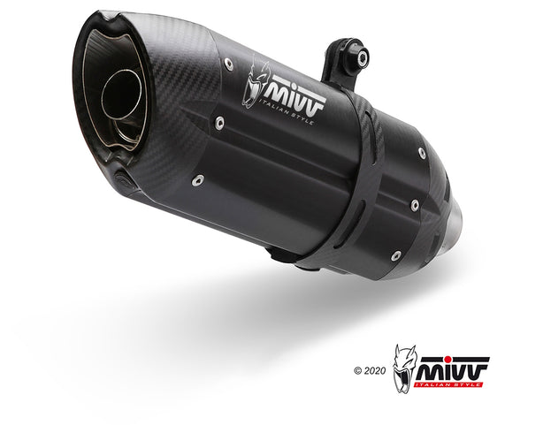 MIVV Suono Schwarzer Edelstahl (Y.050.L9) passend für Yamaha R1 2015 bis 2022