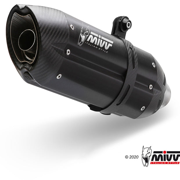 MIVV SUONO Schwarzer Edelstahl (Y.057.L9) passend für Yamaha MT-10 2016 bis 2022